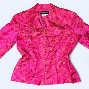Pink Floral Asian Blazer Top by Donna Morgan!